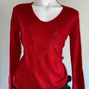 New York & Company Vibrant Red Long Sleeve Top